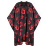 AOZUO Hair Cutting Cape, Hairdresser Apron Salon Cape with Adjustable Elastic Hooks Floral Pattern Barber Cape for Hair Stylist Hair Dye (Red)