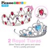 PicassoTiles Kids Fairytale Royal Princess Dress Up Pretend Play Tiara, Jewelry Boutique, Shoes & Fashion Accessories Toy Collection For Girls Children Ages 5+ STEM Creative Imagination Toys
