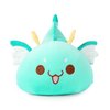 Onsoyours Chubby Dragon Stuffed Animal Adorable Plushies Soft Huggable Plush Pillow Kawaii Cute Dragon Plushie Toy for Kids (Cyan Dragon, 10")