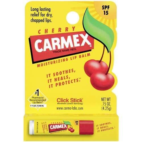 Carmex Everyday Protecting Lip Balm Stick SPF 15, Cherry 0.15 oz (4.25 g) Pack of 2