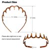 SHEHARUHI 4 PCS Plastic Sharks Tooth Headband Zigzag Hair Comb Headband Black Headband Amber Headband for Women Girl