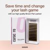 Curacoro Brown Eclipse Flat Lash Extensions - Mixed Length 8-15mm, Thickness 0.15mm, C CC D Curl, Brown Mink False Lashes, Matte Finish, Individual Eyelashes for Salon Use, Lightweight and Fluffy