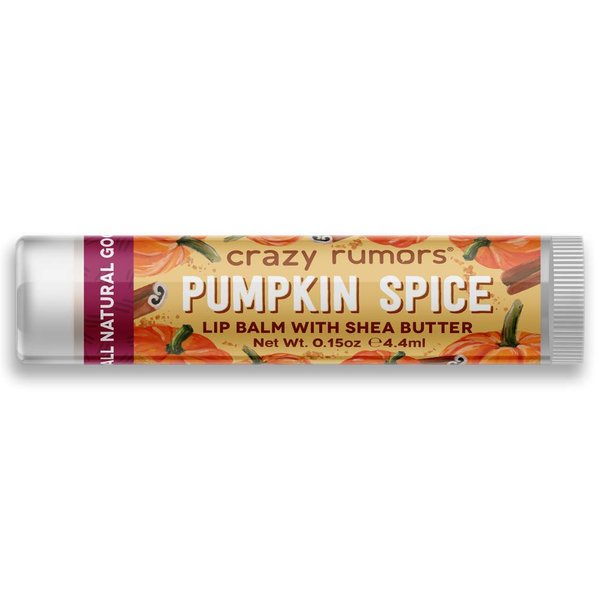 Crazy Rumors Pumpkin Spice Lip Balm. 100% Natural, Vegan, Plant-Based, Made in USA (1-Pack)