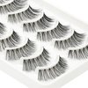 EMEDA False Eyelashes Natural Strips Look Pestañas Postizas Naturales 10 Pairs Invisible Band 3D Demi Wispies 12mm Fake Lashes Small Face Lashes Handmade Clear Band Eye Lashes(005)