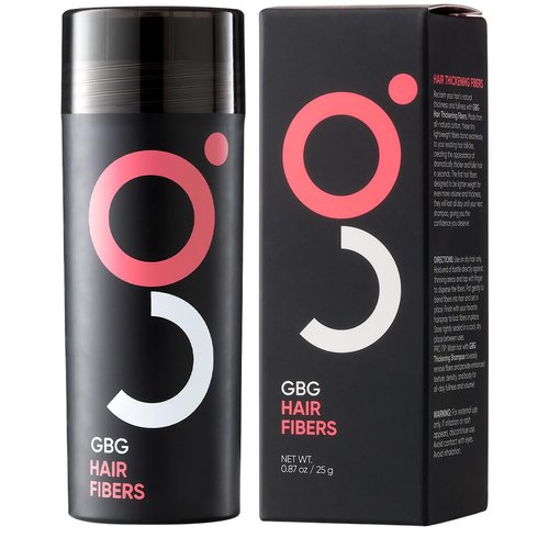 GBG Womens Hair Fibers for Thinning, Fine Hair & Bald Spots, Dark Brown - Hair Thickening Fibers for Instantly Thick in 30 Seconds, Touch Up and Thickener for Women & Men 25g - Cruelty Free