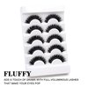 Savannah Silk, Hermosa 3D Mink Lashes, 5-Pair Pack in One Box, Black Cotton Band with Light Eeight Hair, Reusable for 20+ times each pair, Handmade Dramatic Eyelashes, Fluffy D114