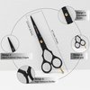 GMI-TWEEZERS™-Hair Cutting Scissors for Professionals, and Home Use -Professional Barber Scissors-Hair Scissors for Men and Women-thinning Shears for Hair Cutting Set-Pack of 2 (Black)