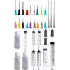 Dispensers Applicator Kit - Syringes, Plastic Squeeze Bottles, and Needle Tips Works for Precisely Delivery Grease, Oil Dispensing, Liquid Glue and Ink