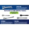 Williams JHWM-52EHFA 1/4-Inch Drive Enclosed Flex Head Ratchet with Chrome Finish