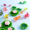 1 0 PcsMini Resin Goldfish Set, Dollhouse Miniature Tiny Fish Figurines, Mini Resin Sea Animals Landscaping Decoration,Cute Stuff accessories for Party ,Cake,Fairy Garden Decorations DIY Fish Tank