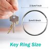 100PCS Premium Swivel Snap Hooks with Key Rings,Metal Lanyard Keychain Hooks Lobster Clasps for Key Jewelry DIY Crafts 1.25inches/32mm(50 Pcs Lanyard Snap Hooks+50 Pcs Key Rings)
