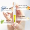 Vitamin C Serum for Face with Hyaluronic Acid, Glutathione, Organic Aloe Vera, Hydrating & Brightening Serum, Dark Spot Remover, Anti Aging Facial Serum, 15 Pcs/Box Ampoules