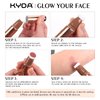KYDA Highlighter Beauty Wand, Face Illuminator with Cushion Applicator, Natural Glossy Finish, Silky Smooth Cream, Face Highlighter Bronzer Makeup, Lightweight Blendable-Golden