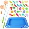 MIDOCCHIO Fishing Toys for Kids 3-5,Magnetic Fishing Pool Toys Game for Kids - Water Table Bathtub Kiddie Party Toy with Pole Rod Net Plastic Floating Fish Toddler Gifts.