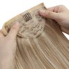 Ve Sunny Blonde Ponytail Extension Human Hair Long Ponytail Hair Extensions Dark Ash Blonde Highlights Golden Blonde Ponytail Extension Human Hair Wrap Around Hair Ponytail Extension 80g 22inch