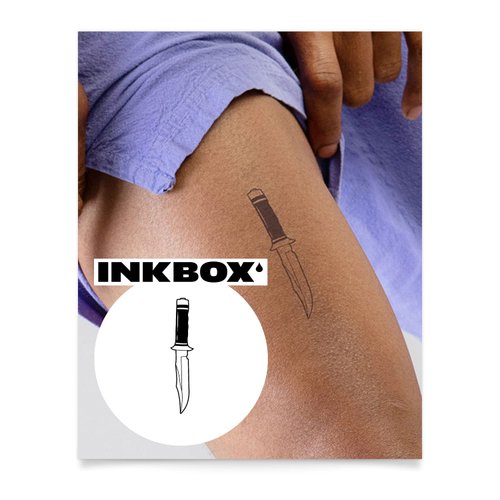 Inkbox Temporary Tattoos, Semi-Permanent Tattoo, One Premium Easy Long Lasting, Water-Resistant Temp Tattoo with For Now Ink - Lasts 1-2 Weeks, Hunter, 3 x 3 in