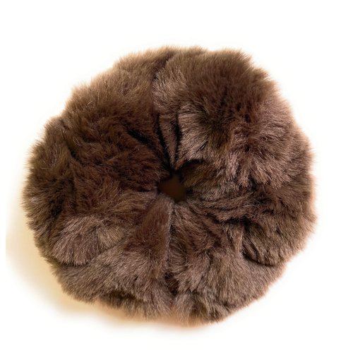Mia Beauty Furry Scrunchie | Ponytail Holder Hair Accessory Animal-friendly | for Women, Teens, G...