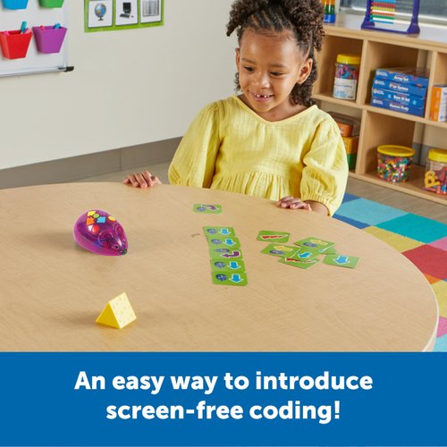 Learning Resources Rechargeable Code & Go Robot Mouse - STEM Toys for Kids, Coding Toys for Boys and Girls Ages 4+,Back to School