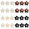 ATODEN Mini Hair Clips Small Flower Claw Clips 24Pcs 0.6'' Pearl Tiny Clips for Thin Hair Cute Hair Clips Little Daisy Jaw Clips Hair Accessories for Women Girls Teens