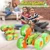 SpringFlower Remote Control Car Toy for Boys 3 4 5 6 7 8 Years Olds, Rechargeable Dinosaur RC Cars,360° Flip Double Sided RC Stunt Cars with Led Light,Dinosaur Toys for Kids Birthday Xmas Gifts,Green