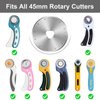 10 Pack 45mm Rotary Cutter Blades 45mm Quilting supplies Rotary Cutter Blades for fabric by SSPONT, compatible with OLFA,Fiskars,Mr.Pen,DAFA,Truecut etc. Sewing Arts Crafts, Sharp and Durable