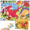 Dinosaur Escape Jumbo 48 Piece Puzzles for Kids Ages 4-6, Educational Preschool Floor Puzzles for Kids Ages 3-5 with Bonus Puzzle Sticker Sheets, Ideal Learning Toy Gift for Kids Ages 8-10