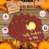 Geyoga 50 Pcs Thanksgiving Napkins 3 Ply Talk Turkey to Me Cocktail Paper Napkins Disposable Gold Foil Thanksgiving Dinner Napkins 5''x 5'' Harvest Napkins for Kitchen Bathroom Party Supplies Decor