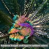 3D Printed 12inch Gemstone Dragon with Egg Dinosaur Christmas Fidget Toy Gifts for Adults Easter Eggs Basket Stuffers (12" gem Dragon with Egg)
