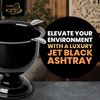 Stinky Cigar Ashtray, Tall and Deep Windproof Cigar Ashtray, 4 Stirrups, Jet Black