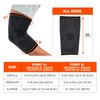 Ergodyne ProFlex 651 Elbow Compression Sleeve, Brace Support for Men and Women Black, Small