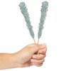 Silver Rock Candy Crystal Sticks - Original Sugar Flavored - 12 Indiv. Wrapped