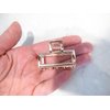 Generic Small rose gold or silver tone metal hair claw clip (Primary color: Rose gold), 1 Count (Pack of 1)