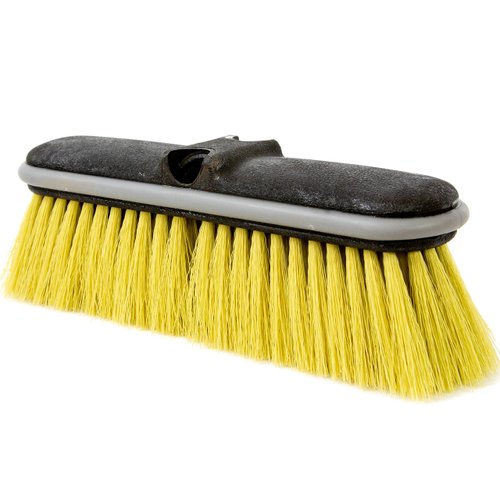 DOCAZOO, Medium Bristle Deck Brush and Scrub Brush Extension Pole Attachment (10”) | Long Handle Scrub Brush and Deck Brush for Deck, House Siding, Brick, Concrete and More (Pole Not Included)