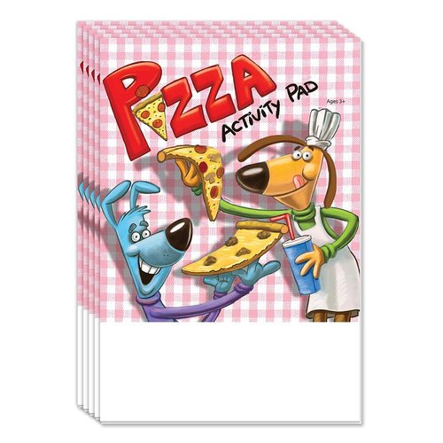 ZOCO - Pizza - Mini Activity Pads (50 Bulk Pack Without Crayons) - Party Favors, Coloring, Games, Mazes, Word Search, Puzzles, Activities - Restaurant Handout for Kids
