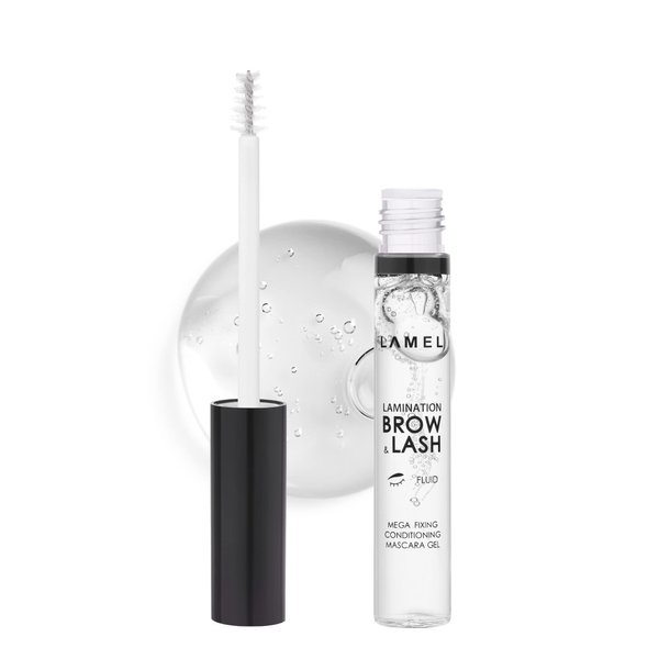 LAMEL Lamination Clear Brow and Lash Gel - Megafixing Eyebrow Glue, Clear Eyebrow Gel, Waterproof & Sweat-Proof Clear Mascara, Setting for Feathered & Fluffy Brows - Flawless Eyebrow Makeup