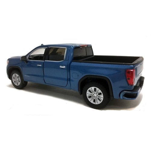 Motormax 2019 GMC Sierra 1500 Denali Crew Cab Pickup Truck Metallic Blue 1/24-1/27 Diecast Model Car 79362, Toys for Kids and Adults