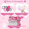 137Pcs Disco Cowgirl Party Decorations, Bachelorette Cowgirl Balloons Hot Pink Balloon Garland Arch Kit Let's Go Girls Banner Western 2000s 90s 80s Birthday Party Supplies