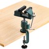Fasmov Swivel 3" Universal Table Vise Tilts Rotate 360° Universal Work, Table Vice Portable for Workbench, Home, Drilling, Woodworking, and More, Green