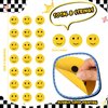 Sinload 8 Pieces Smile Face Party Decorations Yellow Smile Garland Banners Preppy Smile Paper Cutouts for One Happy Dude Birthday Party Favors Classroom Supplies