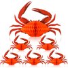 Jetec 6 Pcs Tissue Crab Lobster Honeycomb Centerpiece Crab Lobster Party Decorations Hanging Crab Lobster Table Decor for Summer Sea Animal Beach Birthday Party Supplies(Crab)