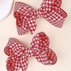 Christmas Hair Bows for Girls Cute Plaid Bow Hair Clips Red White Black Hair Clips Winter Hair Accessories Hair Barrettes for Hair Styling 2PCS (Red Plaid)