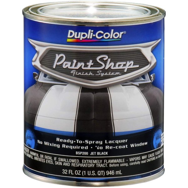 Dupli-Color BSP200 Paint Shop Finish System Base Coat – Jet Black - 32 oz. Automotive Paint