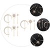 3 Sets/ 9pcs Stars and Moon Hair Clips Rhinestone Star Hair Pin Hair Barrettes