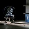 60mm 3D Howling Wolf Crystal Ball with Stand for Wolf Lovers - 3D Laser Moon Wolf Figurine Glass Sphere Ball Table Decor Crystal Paperweight Craft