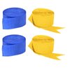 Blue and Gold Yellow Crepe Paper Streamers, 4 Rolls Total, Made in USA