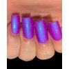 Polish Me Silly Glow 2 The Top- Neon Purple Blue NEON Glow Pop Collection MultiColor Shifting: Mylar Oil Slick Nail Polish