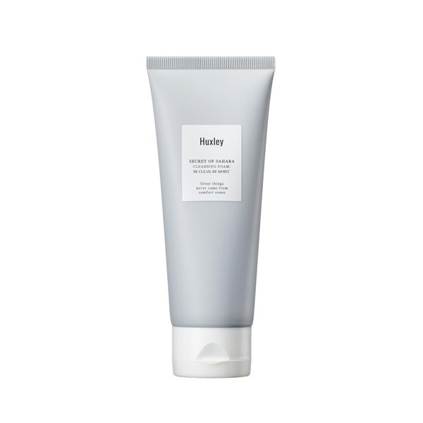 Huxley Secret of Sahara Cleansing Foam: Be Clean, Be Moist 5.29 oz / 150g | Cleansing Gentle | Korean Skin Care | Daily Cleanser with Gentle Foam |