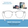 AOMASTE Blue Light Blocking Glasses Vintage Half Frame UV Clear Lens Anti Eyestrain Computer Gaming Glasses for Men Women