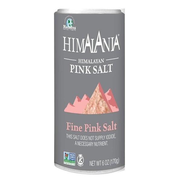 Natierra Himalania Himalayan Fine Pink Salt Shaker | Unrefined & Non-GMO | 6 Ounce