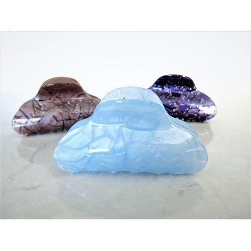 Generic Blue, purple or brown sparkle glitter hair claw clip (Primary color: Blue), 1 Count (Pack of 1)